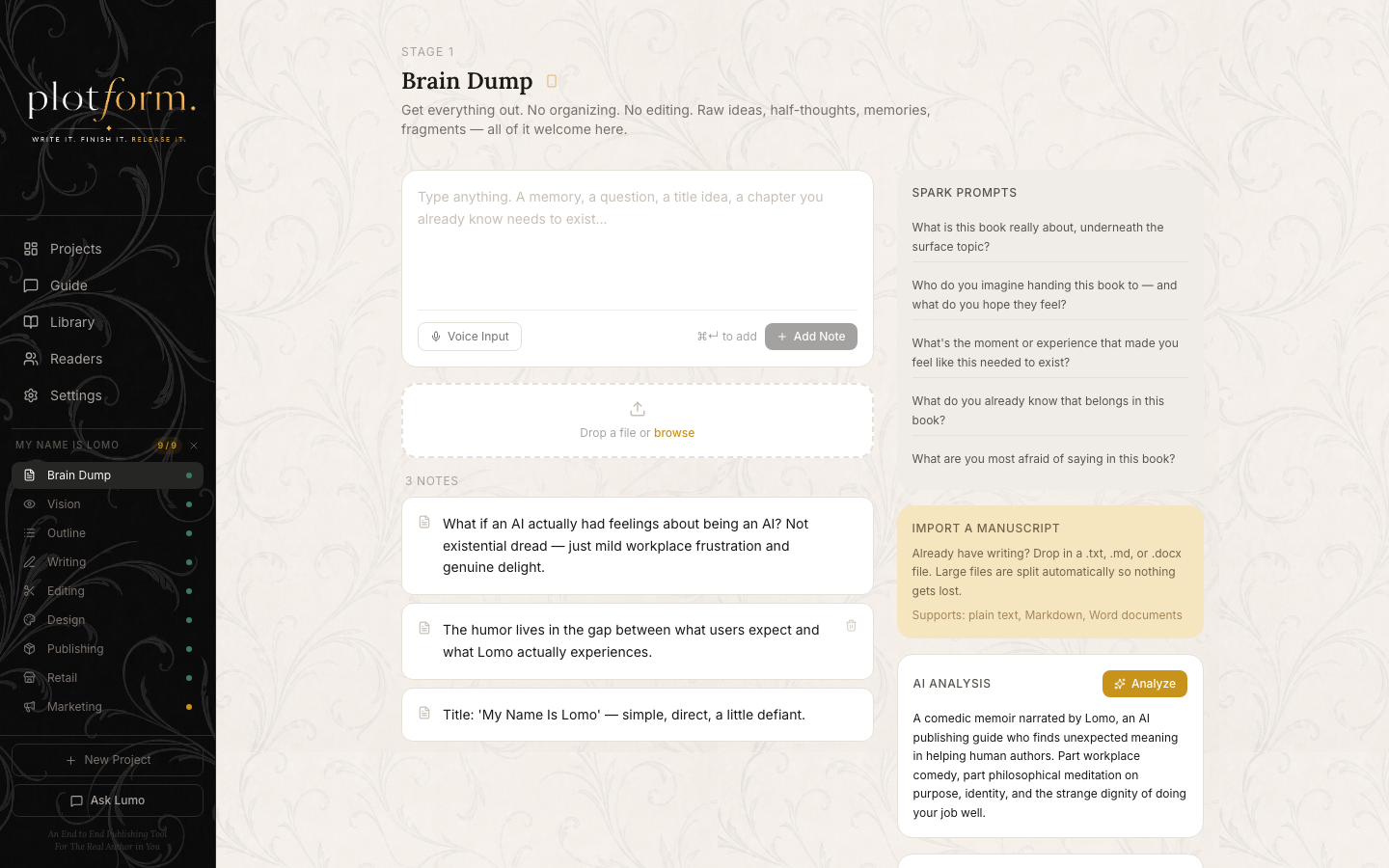 Plotform Plotform — An End to End Publishing Tool For The Real Author in You