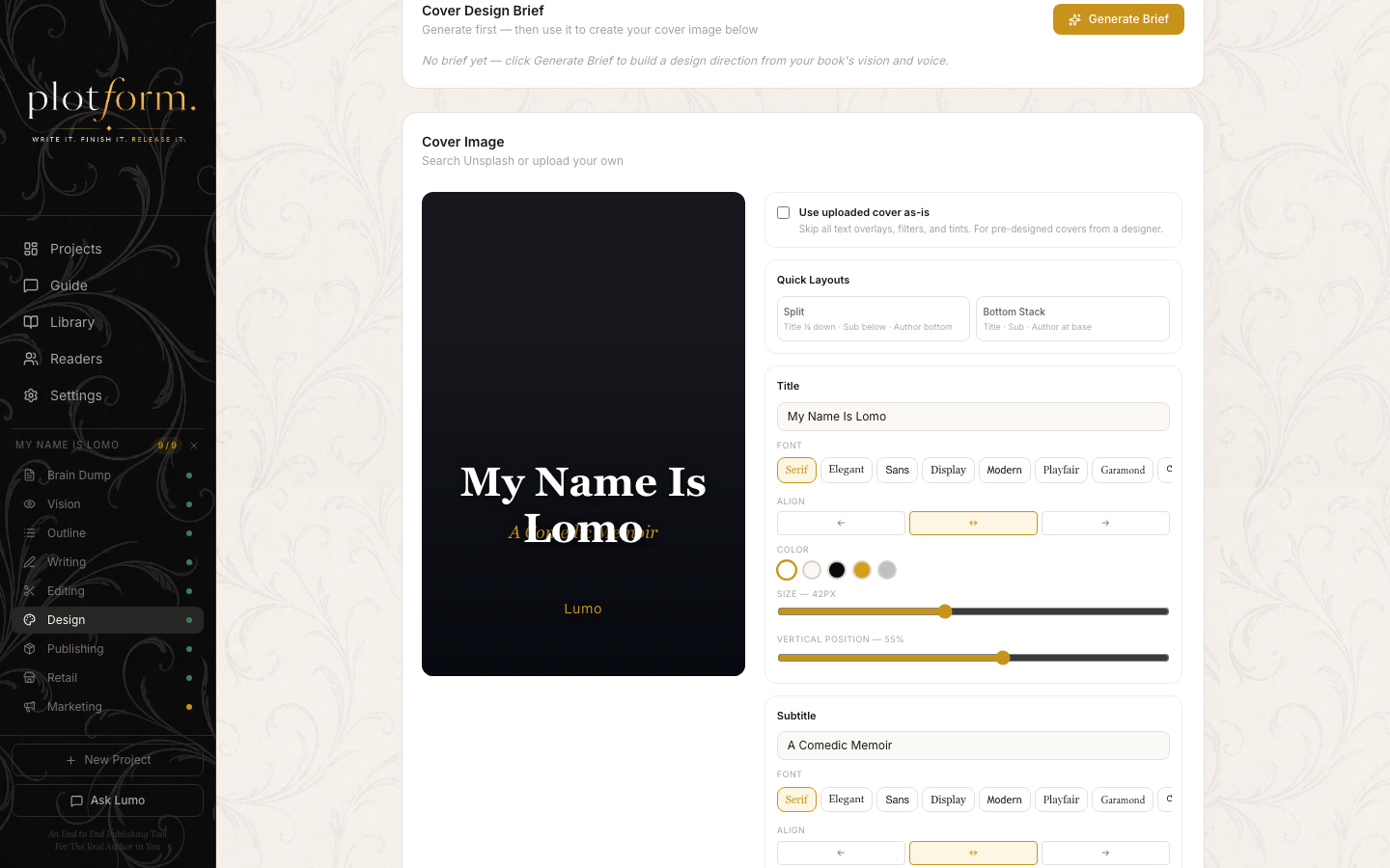 Plotform Plotform — An End to End Publishing Tool For The Real Author in You